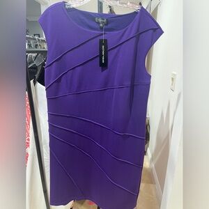 Spense Purple Sheath Midi Dress